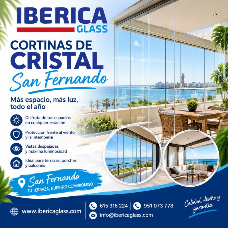 Cortinas de Cristal San Fernando para Terrazas y Porches